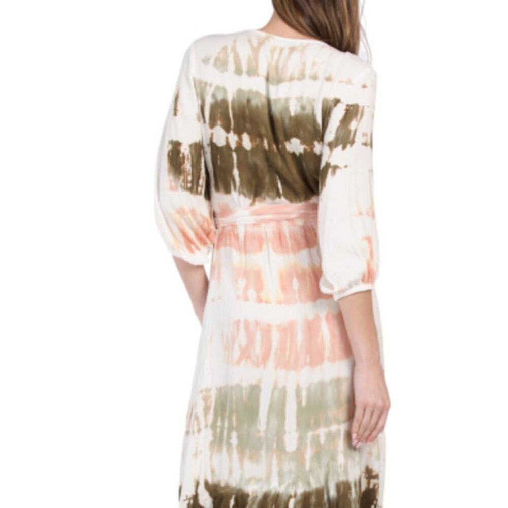 NWT Young Fabulous & Broke Geode Jillian Tie Dye Multi Faux Wrap Tie Waist - Picture 3 of 16